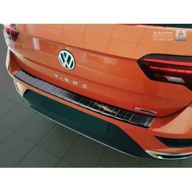 Накладка на задний бампер (черная) Volkswagen T-Roc (2018-) бренд – Avisa главное фото